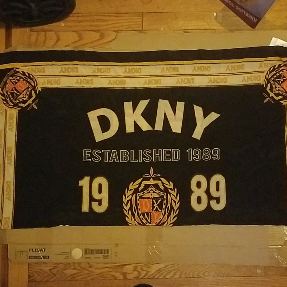 DKNY silk emblem est. 1989 scarf